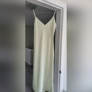Sage green Aritzia slip dress